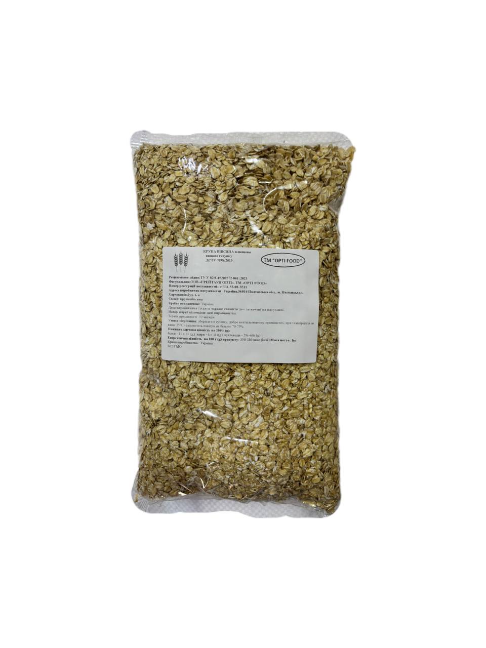 Крупа вівсяна ТМ OPTI FOOD, 1кг